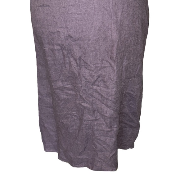 Linenfox Mimosa Dusty Lavender Wrap Linen Shirt Dress - S / M - Picture 9 of 13